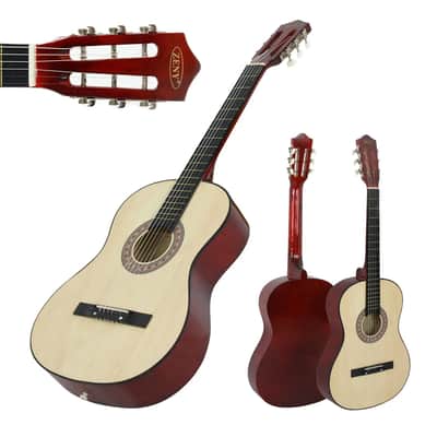 38" Beginner Acoustic Guitar with Case, Pick, Pitch Pipe, Strap for Adults / Kids, Wood image 3