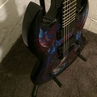 ESP LTD SG Viper Biotech Limited Edition Custom Graphics Guitar EMG's LVIPERVBT image 6