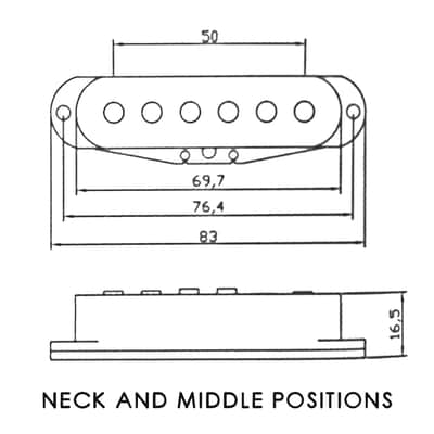 Single Coil Strat Pickup Cover Parchment - Neck and Middle Position image 3