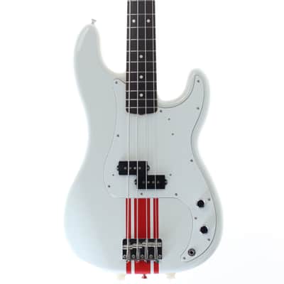 Fender 2023 Collection MIJ Traditional 60s Precision Bass in Olympic White with a Red Competition Stripe [JD23006843] (06/04) image 1