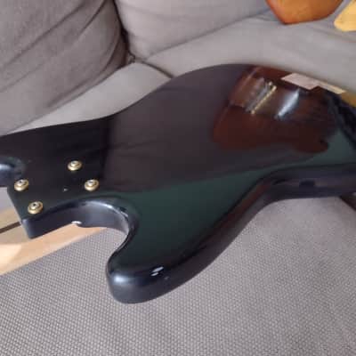Modded Squier Bronco 2021 Black Fretless Vintage Look Killswitch image 13