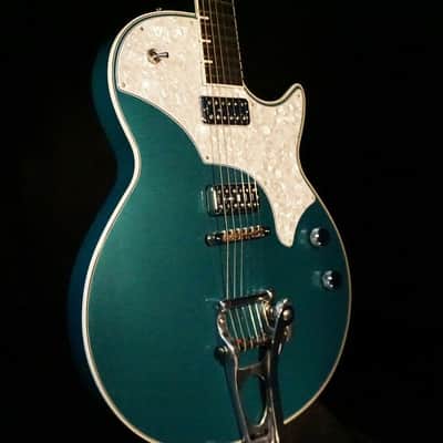 TV Jones Spectra Sonic Supreme Metallic Teal Guitar W/Hardshell Case image 4