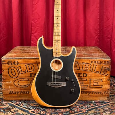 2022 Fender Mod Shop Acoustasonic Stratocaster Black w/ OHSC image 2