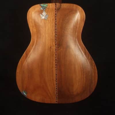Handmade Left-Handed 4 String Tenor Guitar, Solid Mahogany ARCH-BACK , Mop Block Inlay, Soft-bag, Bruce Wei TG-2050 image 7