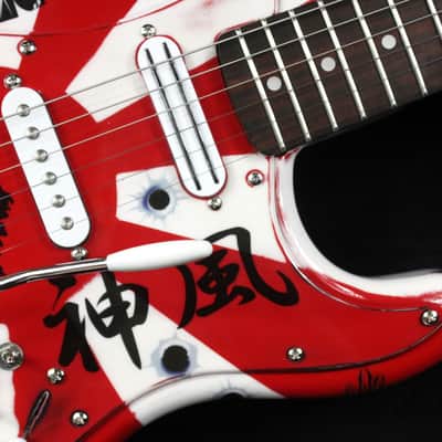 Custom Painted and Upgraded (Aged and Worn) Fender Squier CXS Strat With Matching Headstock and Pickguard image 9