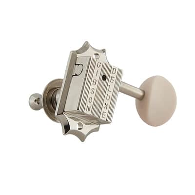 Gibson- Deluxe White Button tuner set, Vintage Nickel, PMMH-060 image 3