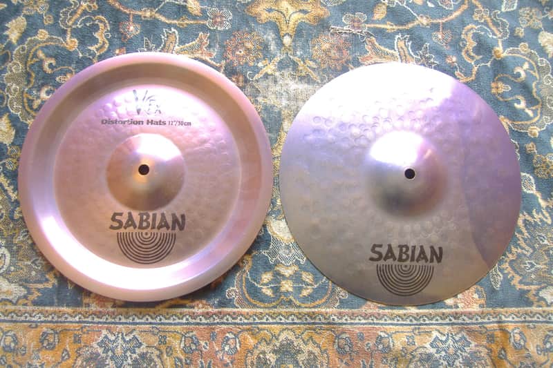 RARE Sabian Tony Verderosa VFX 12" DISTORTION HATS! 706 & 1272 Gs image 1