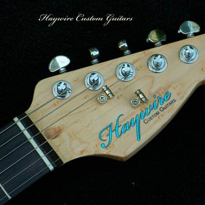 X- Wide 1-3/4" (45 mm) Birdseye Maple/Ebony Neck Tobacco Sunburst Solid Mahogany Strat + Working Bridge Tone+ Treble Bleed+7 Sound Switch+ Matte Black Guard + Grover 406C Locking Tuners+ Leveled, Crowned and Polished Frets+Low Action Setup! image 3