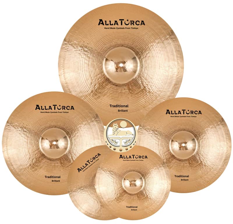 AllaTurca Cymbals Traditional Brilliant Cymbal Pack Box Set 14-16-18-20 image 1