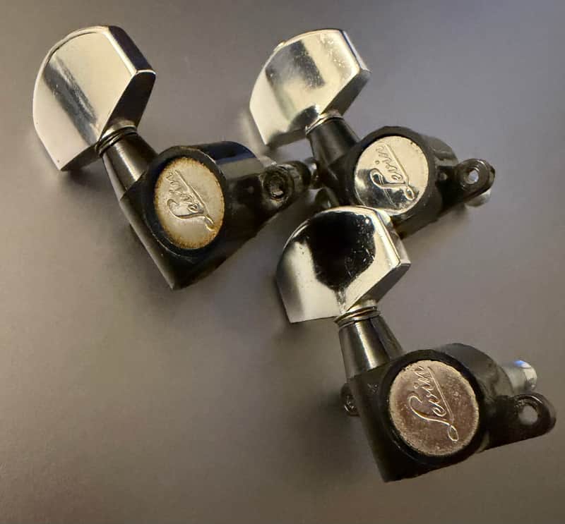 Levin W 30,32,32J,35,36 and WR 36 1976-1979 [E,A,D] tuners. Levin logo & black plastic casing Made in Germany by Schaller image 1