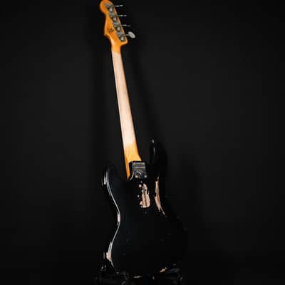 2024 Fender Custom Shop LTD ’64 Jazz Bass Heavy Relic *VIDEO* | Aged Black | Ash Body | Block Inlays image 7
