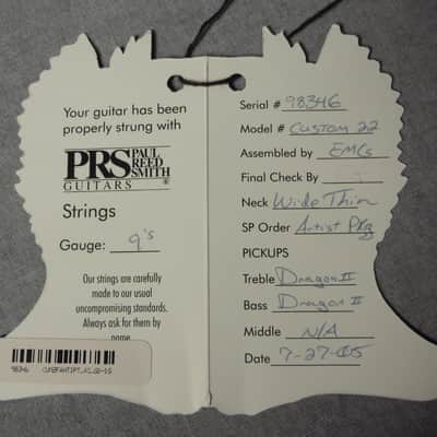 PRS Custom 22 Artist Package 2005 - Violin Amber Sunburst image 23