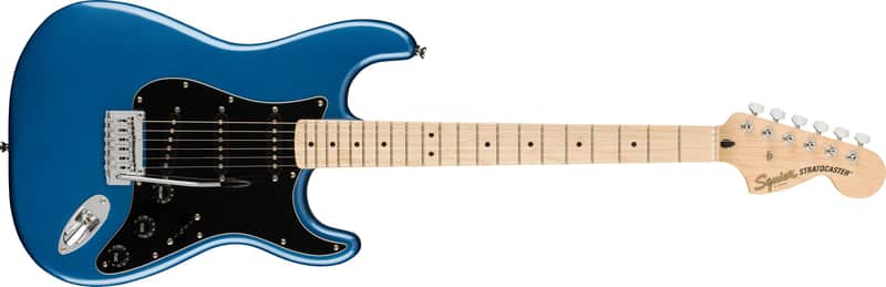Squier Affinity Series Stratocaster Electric Guitar, with 2-Year Warranty, Black, Maple Fingerboard image 1