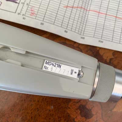 Sennheiser MD 421-N Cardioid Dynamic Microphone 1960s - 1980s - White image 3