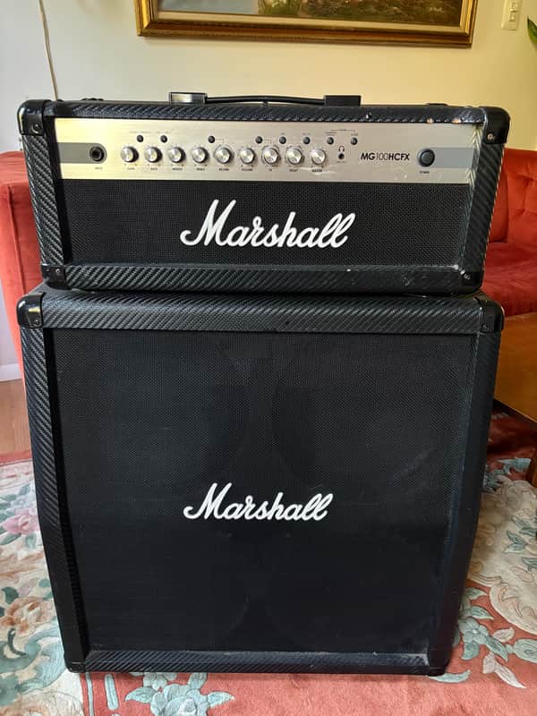 Marshall MG100HDFX 100-Watt SS AMP+ MG412ACF 120-Watt 4x12 CAB