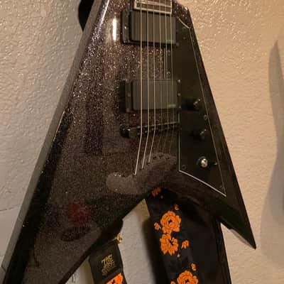 ESP LTD KH-V Kirk Hammett Signature 2023 - Present - Black Sparkle image 1