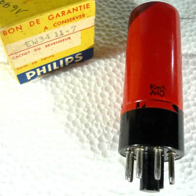 Vintage EM34 / 6CD7 Tuning indicator, PHILIPS 1967, New, NOS, perfect. image 2