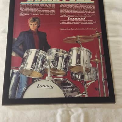 Ludwig Drummers Vintage Ads in Frames from 1980s Modern Drummer Mags image 3