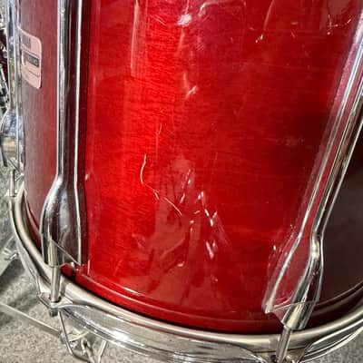 Yamaha Recording Custom (MIJ) 22,10,12,14 Drum Kit - Cherry Red image 8