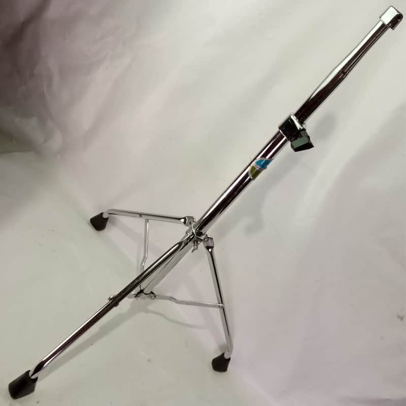 Ludwig Hercules Tripod Cymbal Stand Base+Tube Chrome Blue/Olive Vintage 70s Part image 1