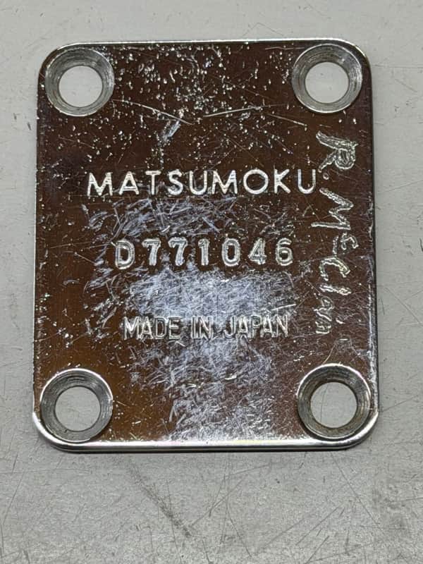 Matsumoku Guitar Neck Plate 1977 - Chrome image 1