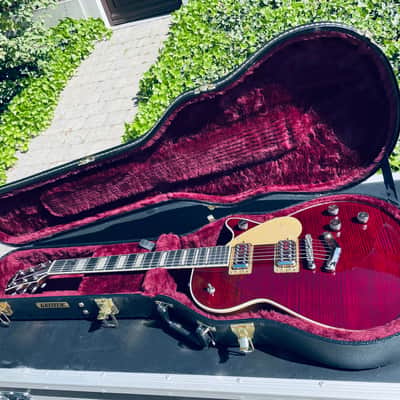 Gretsch G6228FM Players Edition Jet BT with V-Stoptail 2018 - Dark Cherry Stain - Flamed Top image 8