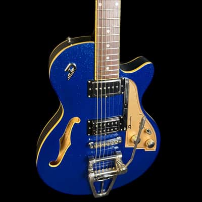 Duesenberg Starplayer TV Blue Sparkle DTV-BLS w/ Hardcase image 3