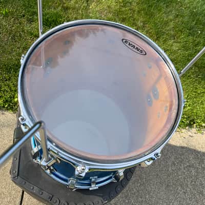 Ludwig No. 948 Classic 14x14" Floor Tom with Keystone Badge 1960 - 1968 Blue Sparkle image 9