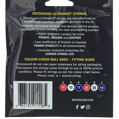 Rotosound Type 52 Alloy Electric Guitar Strings - Ultramag 10 - .010-.046 image 2