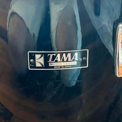 Vintage 1980s Tama Imperialstar 11 x 15 Drum Concert Tom OG Jet Black Wrap image 2
