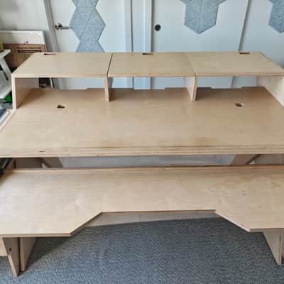 Defi Platform Studio Desk Natural w/ Keyboard Tray 2024 - Birch image 5