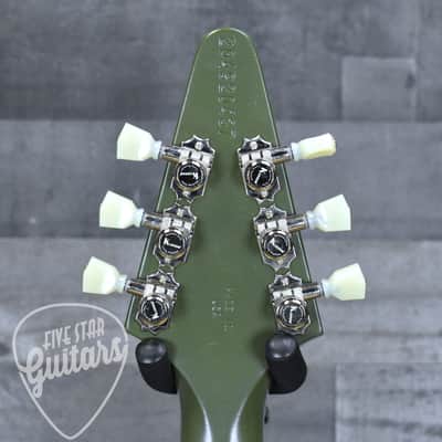 Pre-Owned Gibson Flying V Tribute - Satin Olive Drab with Hardshell Case image 8