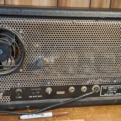 Ampeg SVT October 1969 head unmodded ((one of five not inc summer namm proto)) - Black tolex Blue Line & 810 squareback cab w extra sextet 6146 image 24