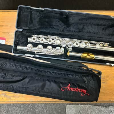Armstrong 800BEF Step-Up Model Split E Open-Hole Flute with B Foot, Offset G 2010s - Sterling Silver image 1