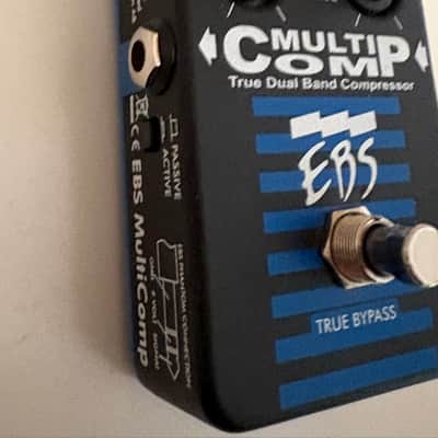 EBS MultiComp Studio Edition True Dual Band Compressor Pedal 2010s - Black/Blue image 2