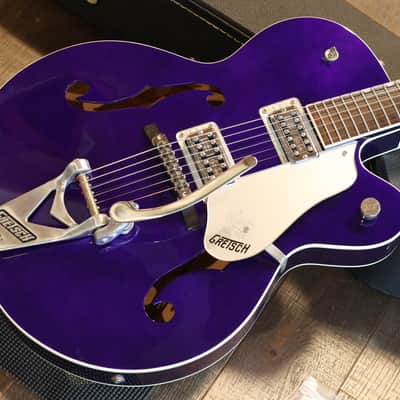 2020 Gretsch G6120SH Brian Setzer Hot Rod Semi-Hollow Electric Guitar Purple Metallic + OHSC image 2