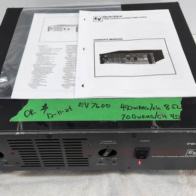 ELECTRO/ VOICE Vintage model 7600 Stereo Amplifier image 3