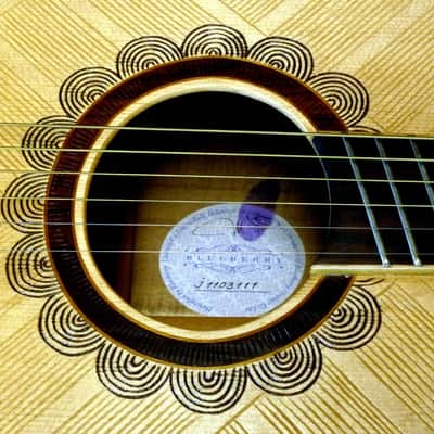 Blueberry Handmade Fanned Fret (Multi-Scale) Acoustic Guitar Jumbo Size Built to Order image 9