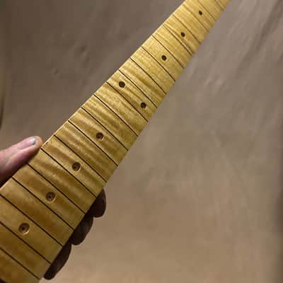 Ferocious Flame Maple Strat Guitar Neck Fits Fender & Warmoth image 6