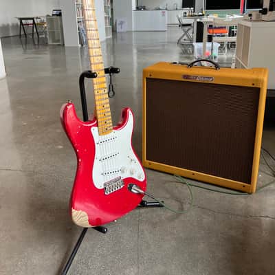 Fender Custom Shop 1955 Heavy Relic Stratocaster Dakota Red image 4