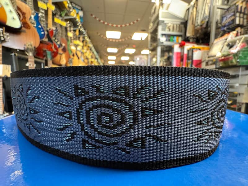 D'Addario Vintage Planet Waves Blue Suns Guitar Strap - Blue image 1
