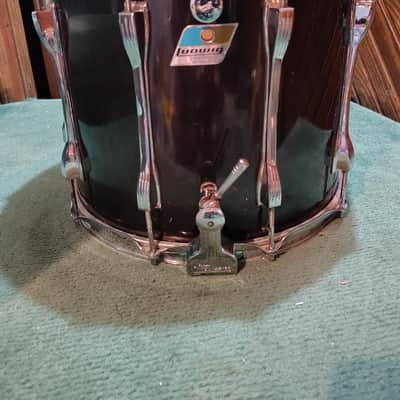 Ludwig Marching Snare Drum 15"(Diameter)x12"(Depth) 1970's - Black Wrap image 1