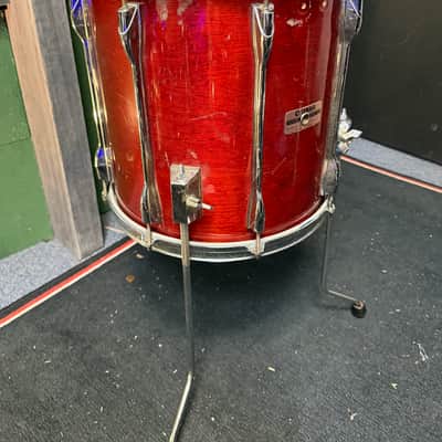 Yamaha  80's Vintage Recording Custom 14x14 Floor Tom - Cherry Red image 3
