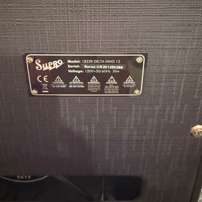 Supro Delta King 12 15-Watt 1x12" Guitar Combo Amp - Black / Cream Stripes image 5