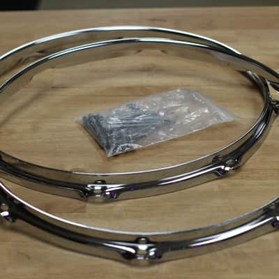 Franklin Drum Co. Triple Flanged 2.3mm 8-Ear Hoops (Pair) image 1