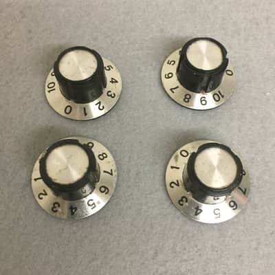 Gibson Silver Skirt Amp Knob 60's-70's - Black/Silver image 2