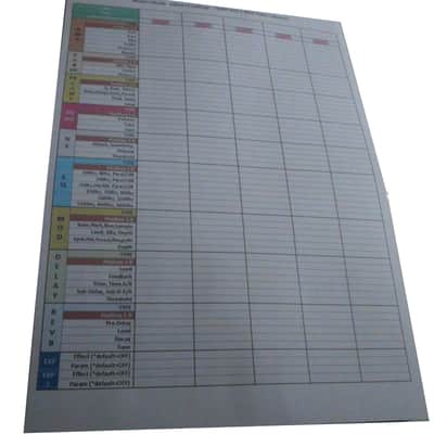 MOOER GE200 Presets Guide & Settings Log + TEMPLATES Hard Copy Full Color Manual image 5