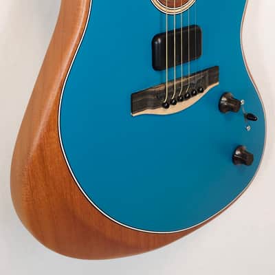 Fender American Acoustasonic Jazzmaster, Ocean Turquoise, Ebony Fingerboard W/Bag image 4