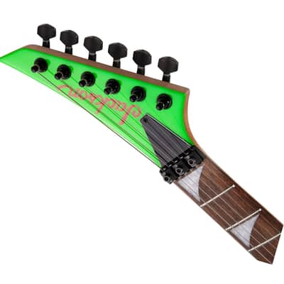 Used Jackson X Series DK3XR Dinky HSS Guitar - Neon Green w/Laurel FB image 4