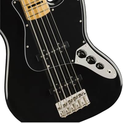 Squier Classic Vibe '70s Jazz Bass V, Maple FB, Black image 4